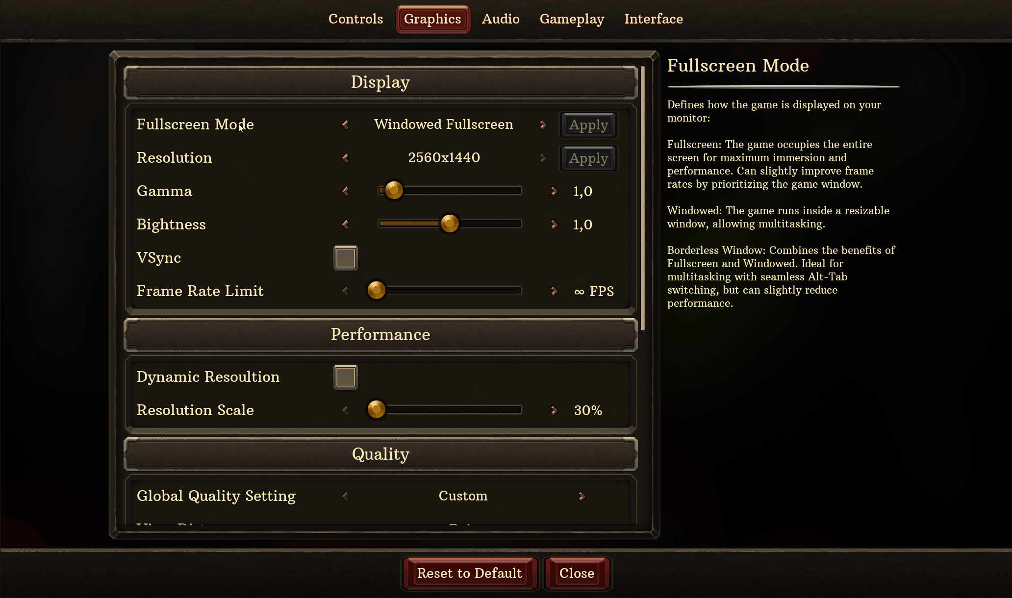 Main Menu